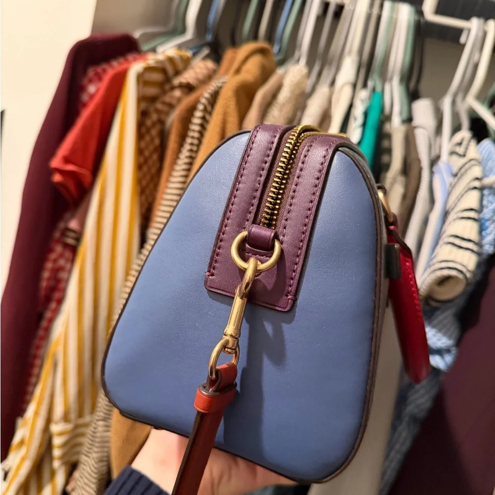 SOLD Coach Forest Green ColorBlock Rowan Bag - Picture 8 of 10